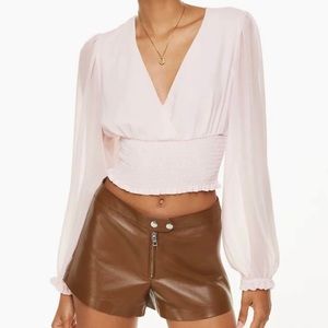 Wilfred white v neck chiffon blouse size small